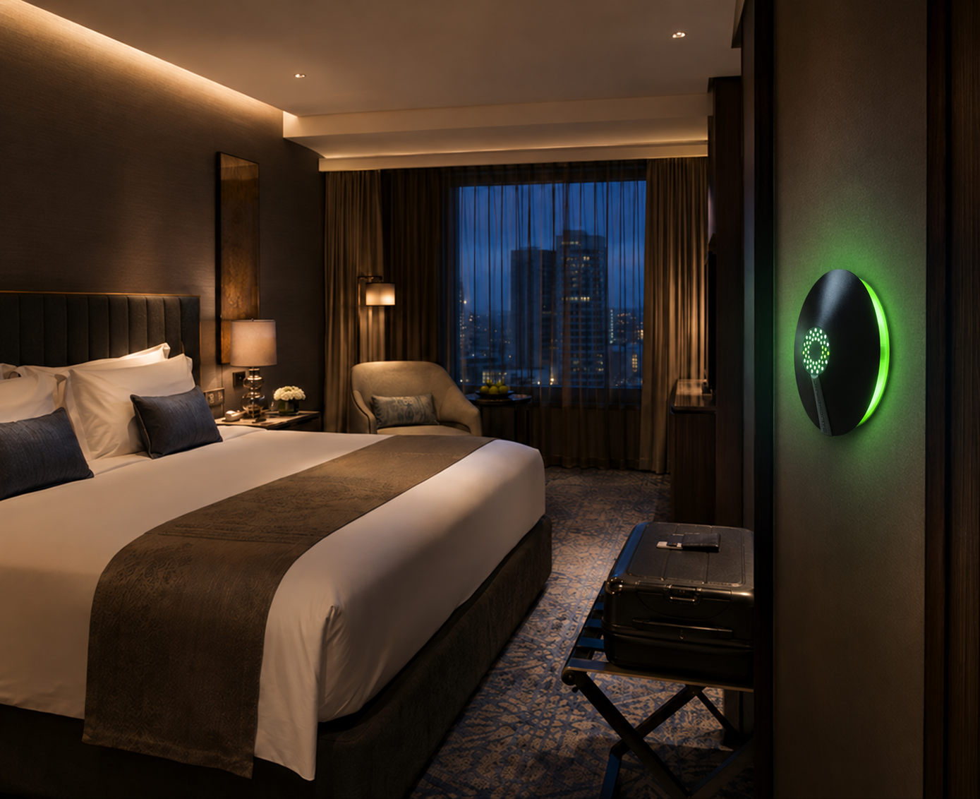Hotelska soba s UV lampom za insekte